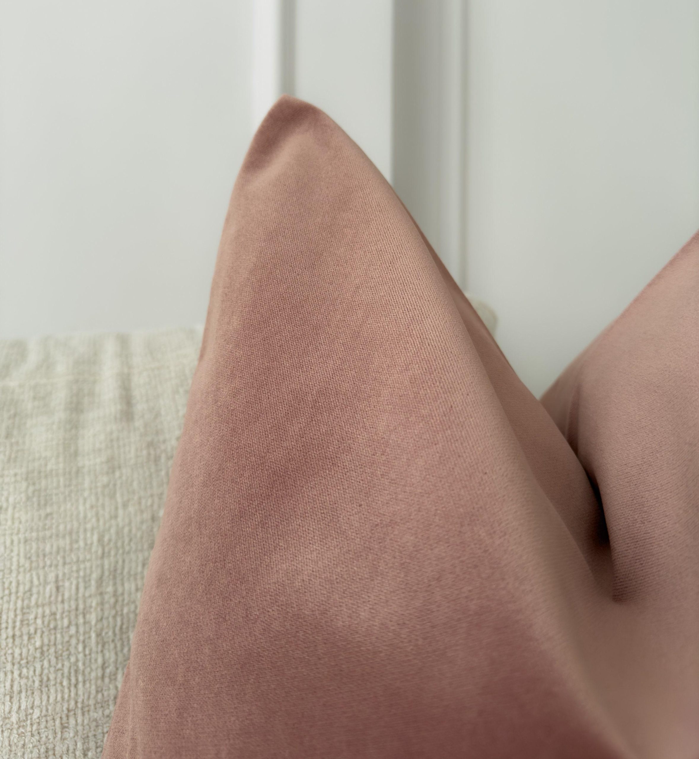 Velvet Dusty Pink Cushion Cover Powder Pink Sofa Cushion Soft Cotton Velvet Lumbar Cushion For Couch Or Bed