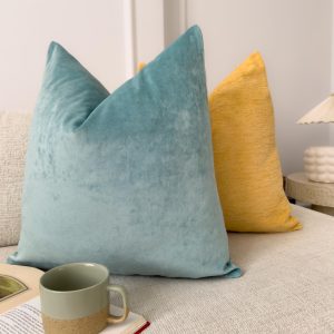 Velvet Aqua Blue Cushion Cover Turquoise Sofa Cushion Soft Cotton Velvet Decorative Cushion For Couch Or Bed