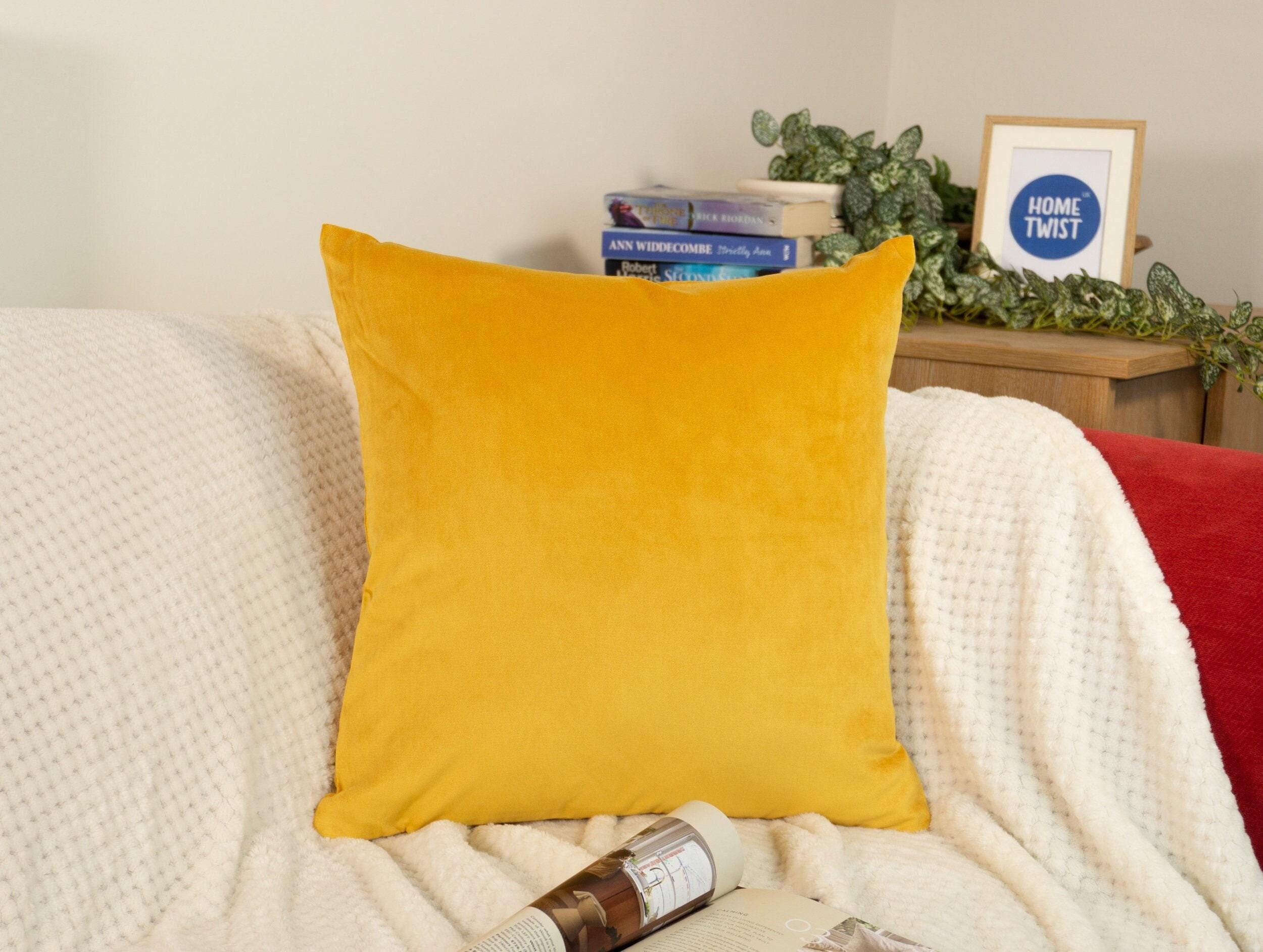 Velvet Orange Cushion Cover Scatter Yellow Cushion Decorative Square Pillow Orange Velvet Throw Pillow (all Sizes)