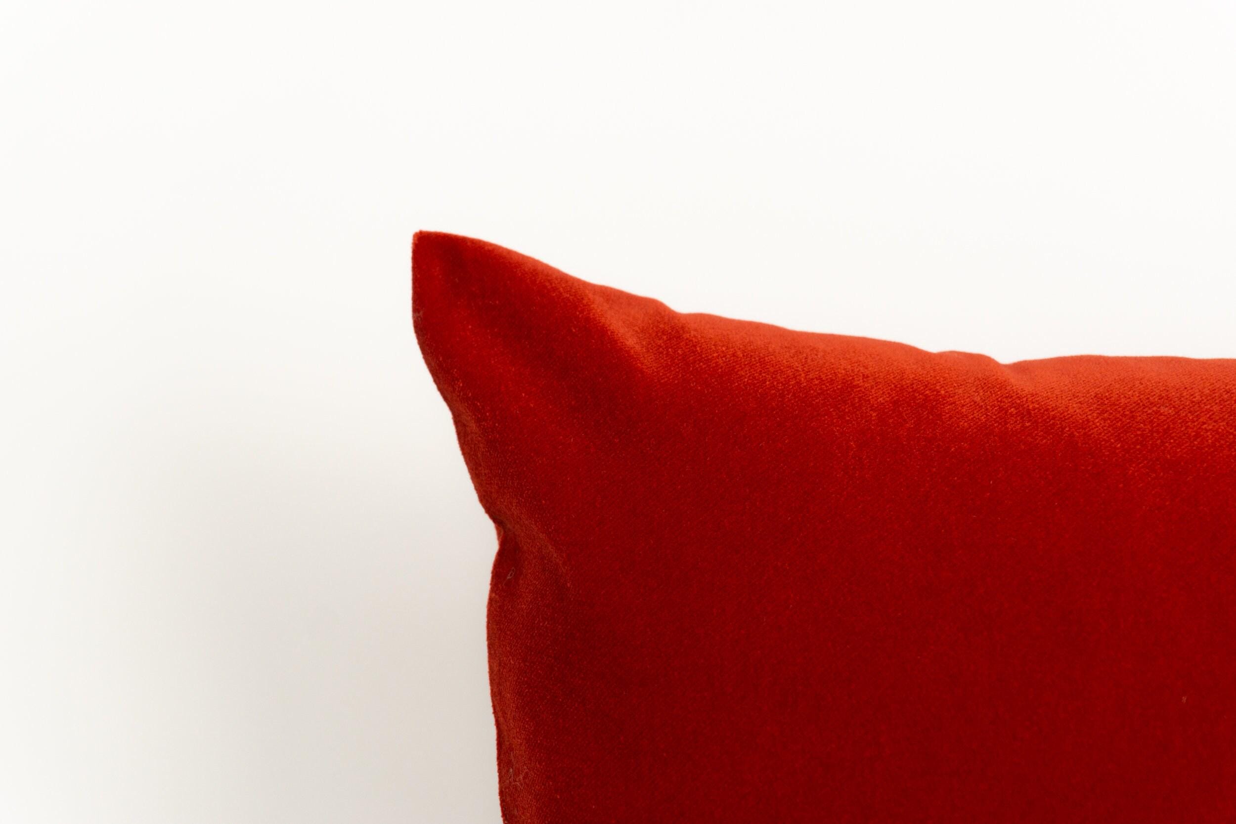 Luxury Velvet Tomato Red Lumbar Pillow Covers Rust Cushion Covers, (all Sizes)