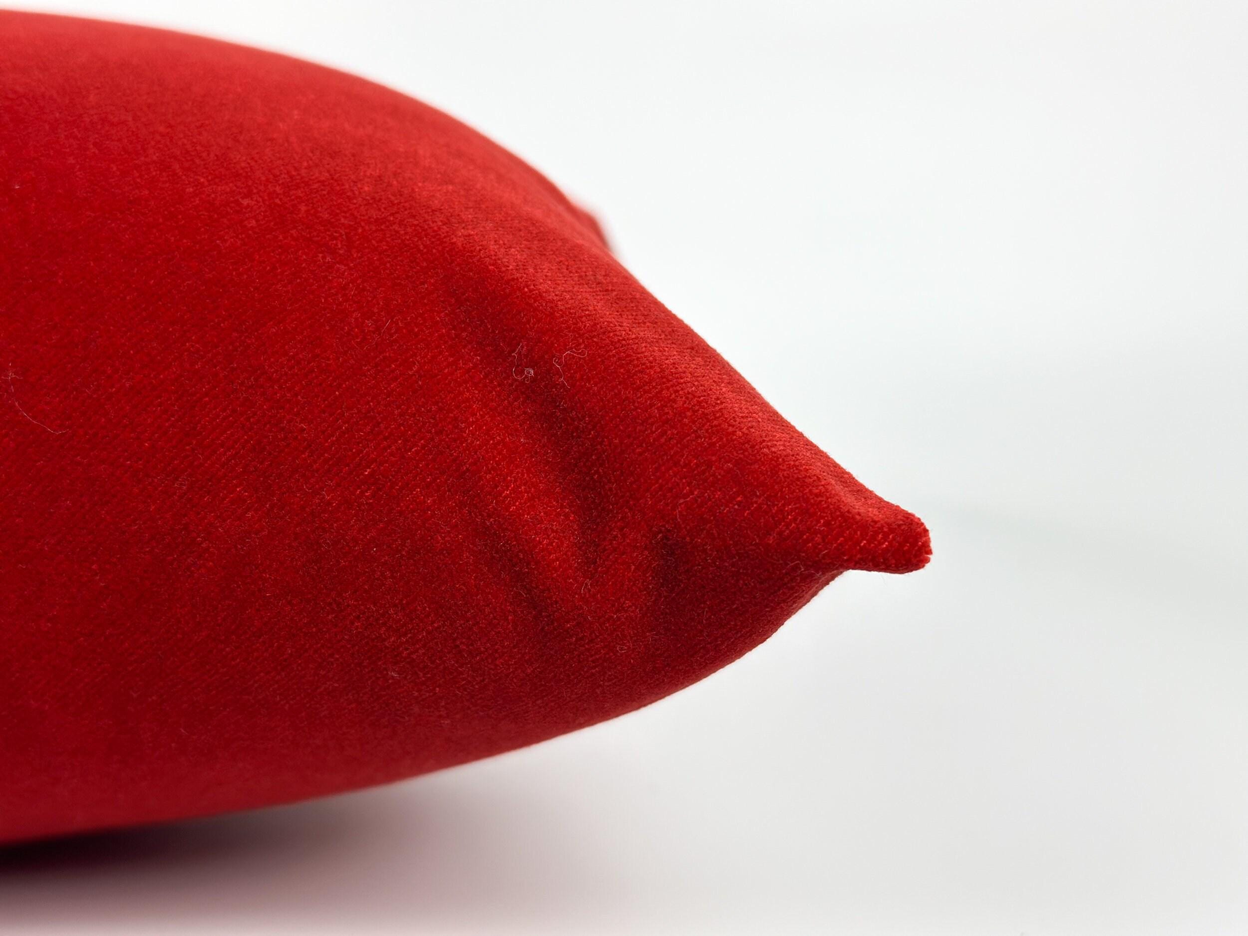 Luxury Velvet Tomato Red Lumbar Pillow Covers Rust Cushion Covers, (all Sizes)