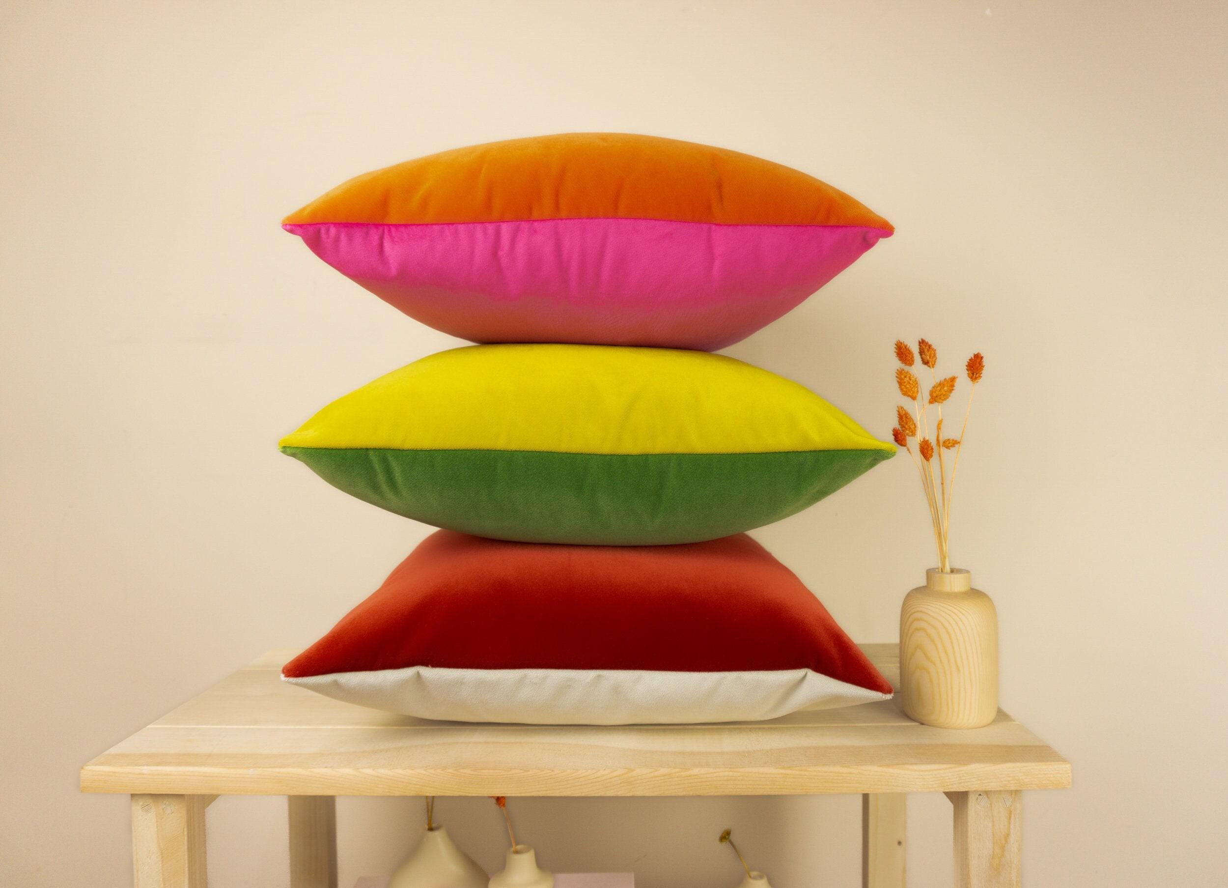 Velvet Double Side Colour Pillow Cover Customised Scatter Cushion Cover, 42 Colour Options. (all Sizes)