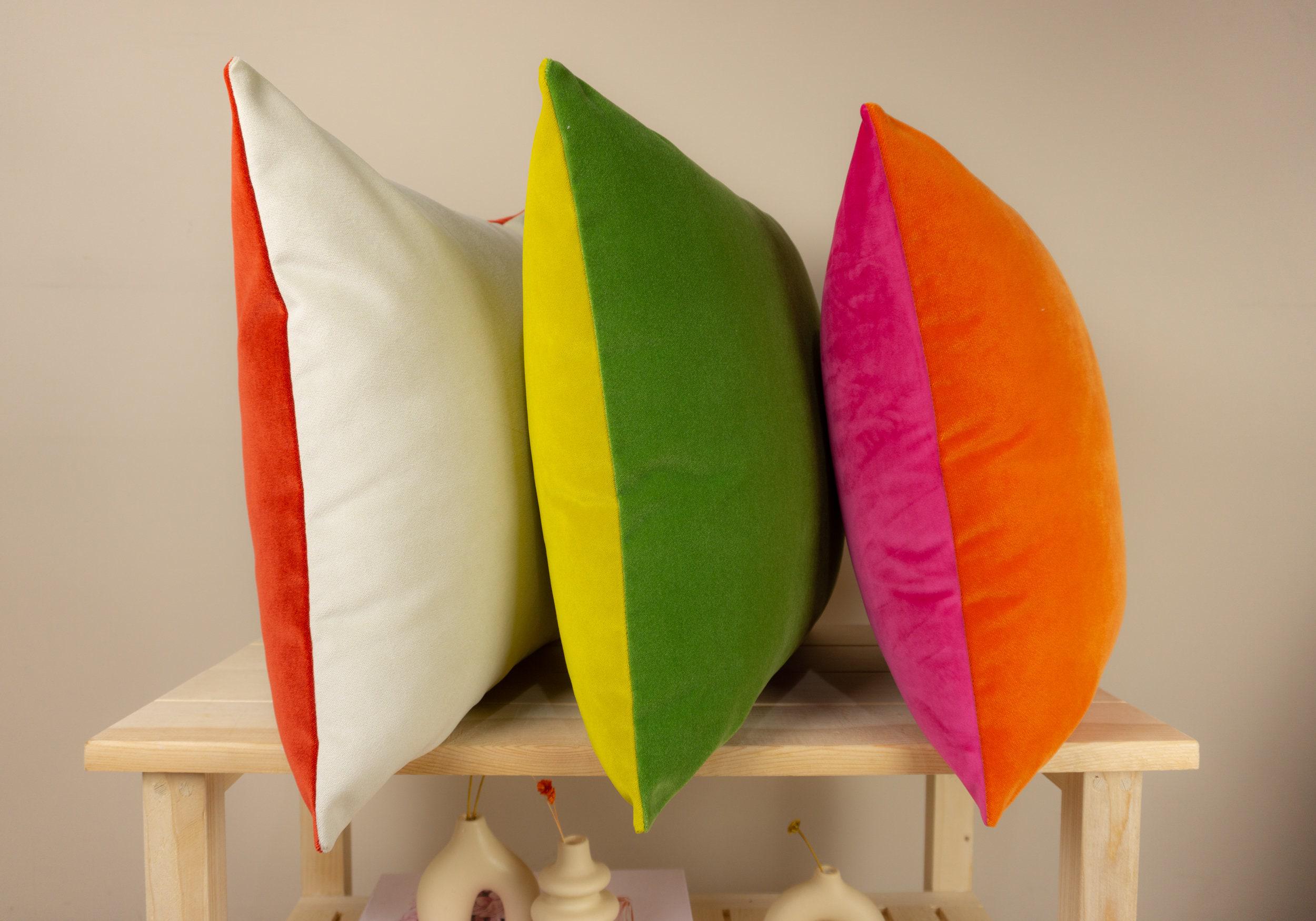 Velvet Double Side Colour Pillow Cover Customised Scatter Cushion Cover, 42 Colour Options. (all Sizes)