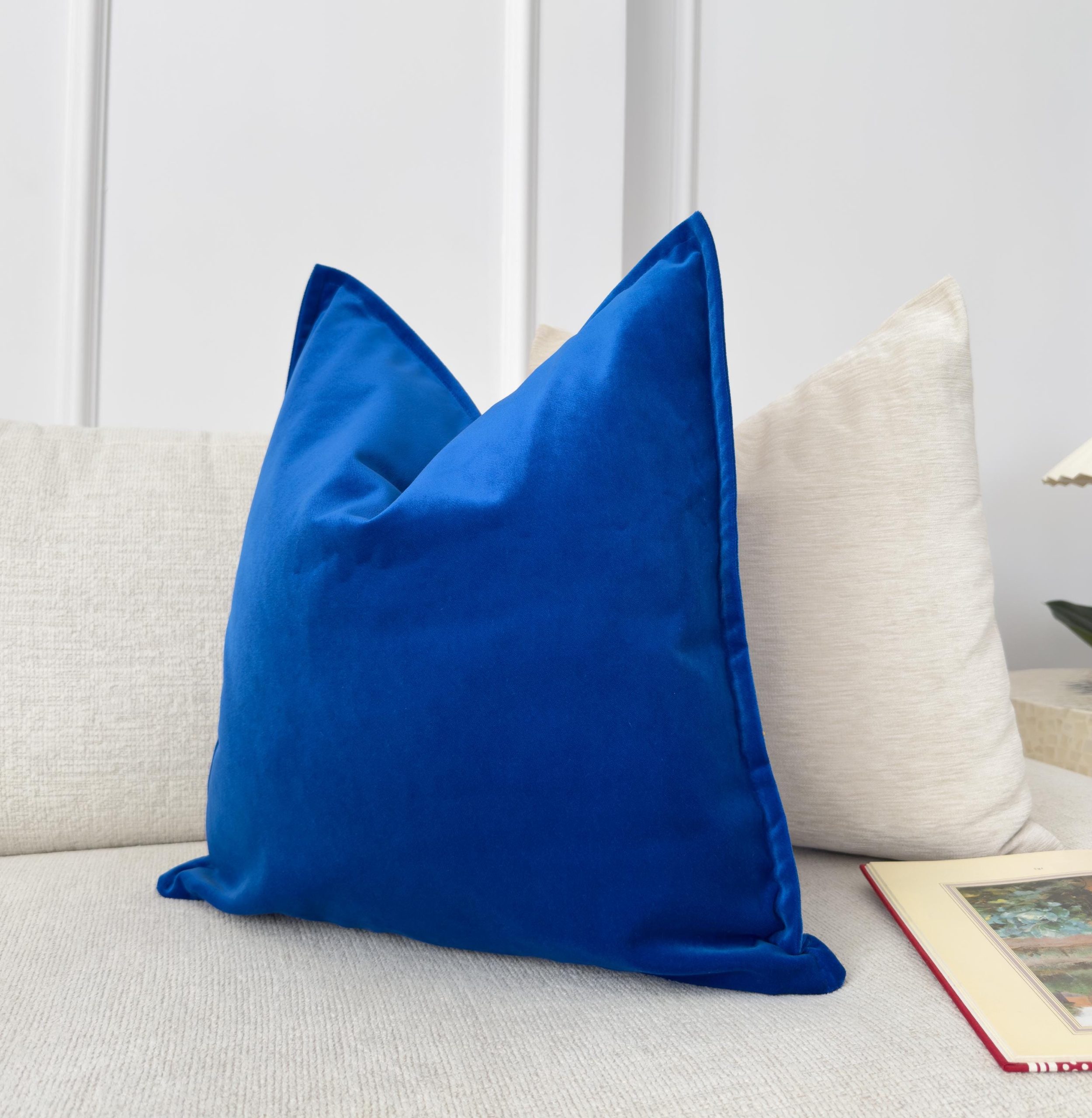 Premium Velvet Royal Blue Pillow Cover Navy Blue Cushion Cover Long Pillow Navy Lumbar Pillow Cover (all Sizes)