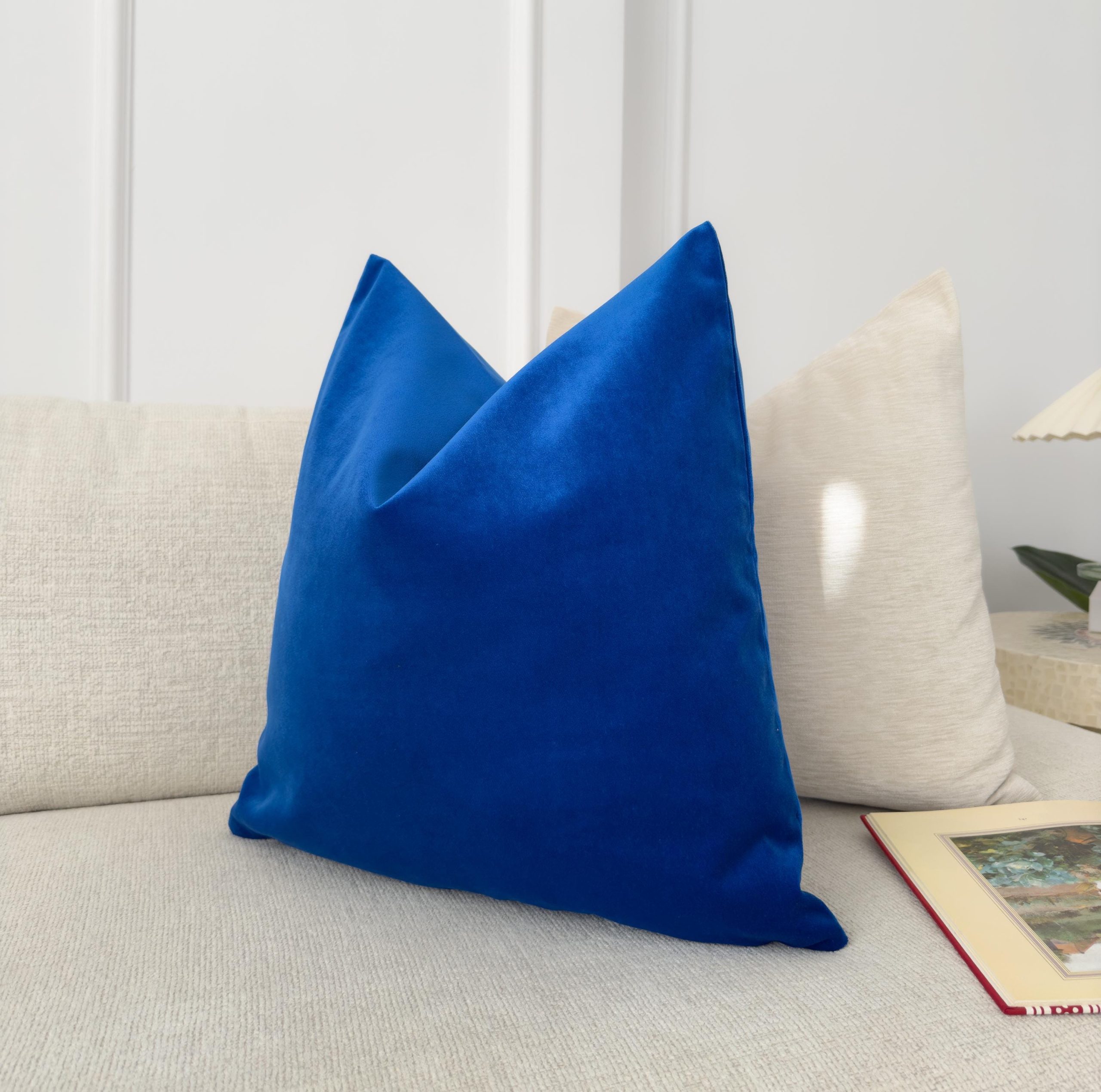 Premium Velvet Royal Blue Pillow Cover Navy Blue Cushion Cover Long Pillow Navy Lumbar Pillow Cover (all Sizes)