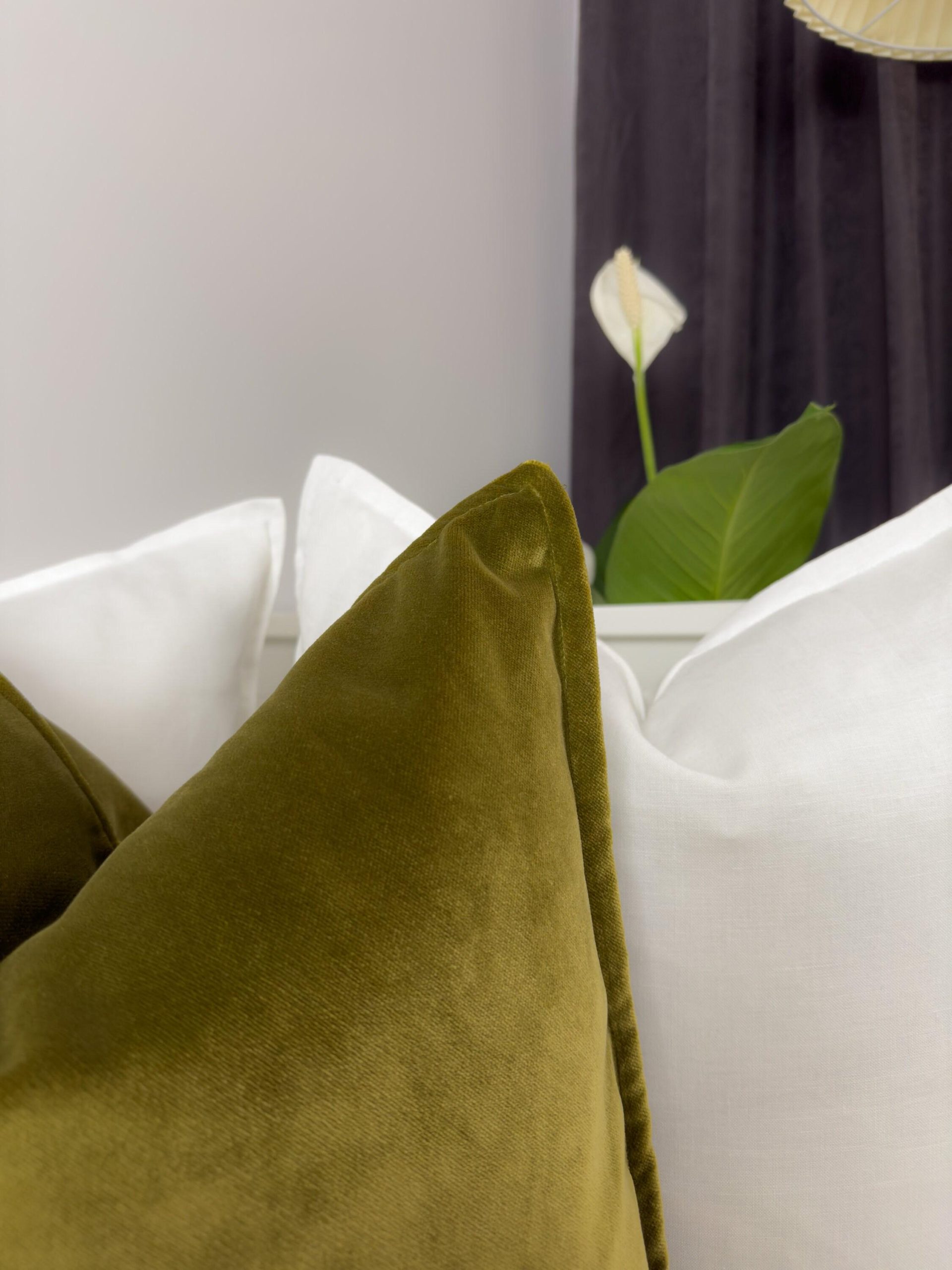 Velvet Khaki Green Pillow Cover Moss Green Cushion Soft Velvet Lumbar Pillow Cover Decorative Cushion For Couch Or Bed (all Sizes)