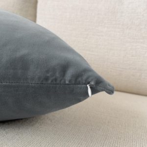Velvet Dark Grey Cushion Cover Soft Grey Sofa Cushion Elegant Velvet Pillow Cover For Couch Or Bed (all Sizes)