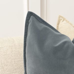 Velvet Dark Grey Cushion Cover Soft Grey Sofa Cushion Elegant Velvet Pillow Cover For Couch Or Bed (all Sizes)