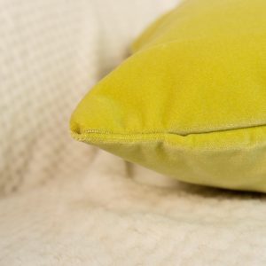 Velvet Yellow Cushion Cover Soft Lemon Yellow Sofa Cushion Luxury Cotton Velvet Pillow Cover For Couch Or Bed