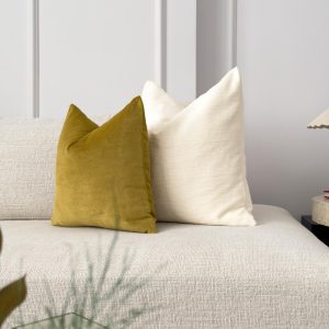 Velvet Golden Olive Cushion Cover Mustard Sofa Cushion Soft Cotton Velvet Decorative Cushion For Couch Or Bed