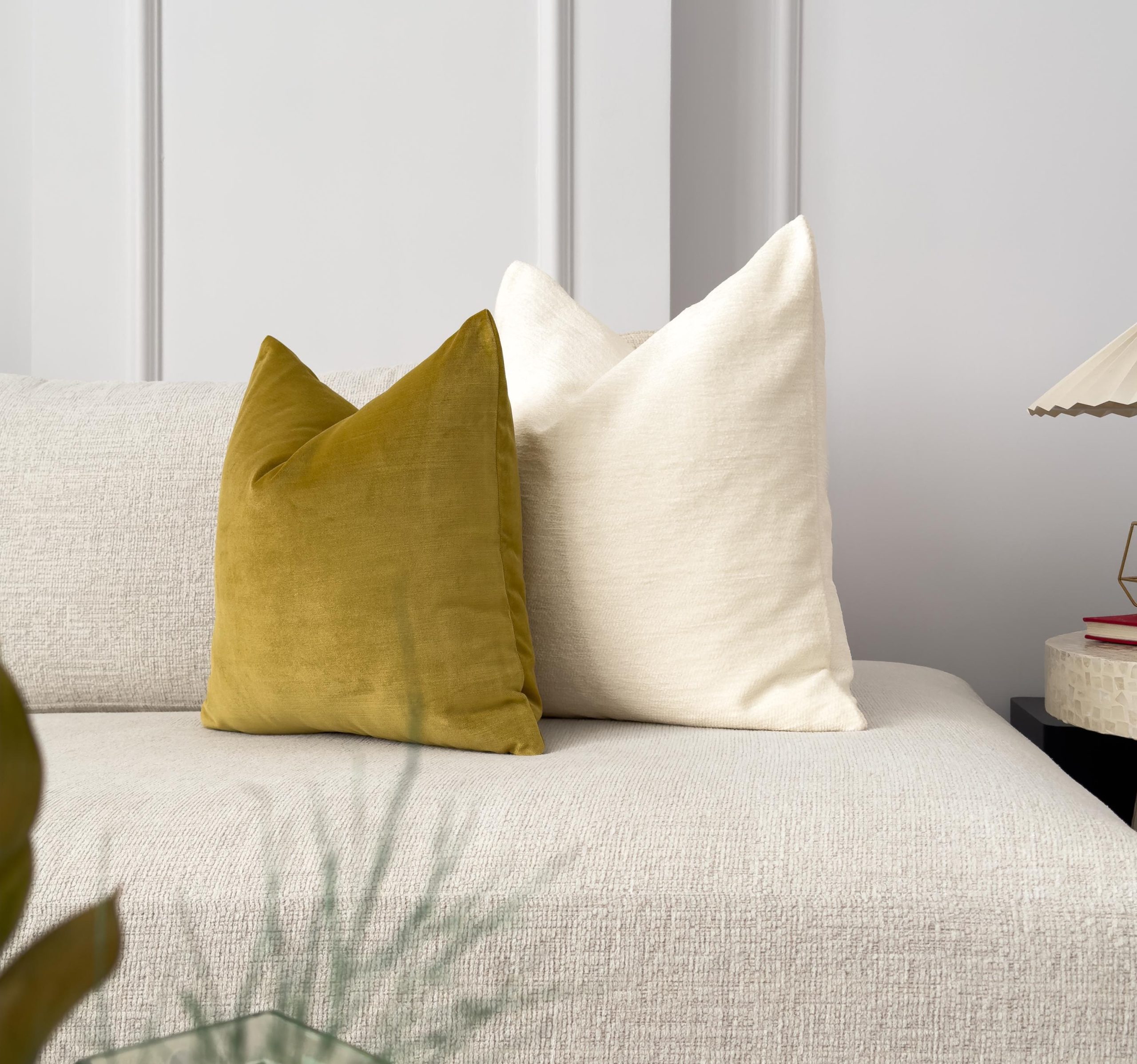 Velvet Golden Olive Cushion Cover Mustard Sofa Cushion Soft Cotton Velvet Decorative Cushion For Couch Or Bed