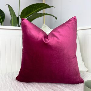 Velvet Fuchsia Pillow Cover: Decorative Pink Cushion Cover All Sizes