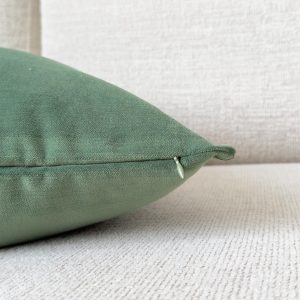 Velvet Sage Green Cushion Cover Decorative Moss Green Sofa Cushion Soft Cotton Velvet Lumbar Cushion For Couch Or Bed
