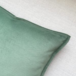 Velvet Sage Green Cushion Cover Decorative Moss Green Sofa Cushion Soft Cotton Velvet Lumbar Cushion For Couch Or Bed