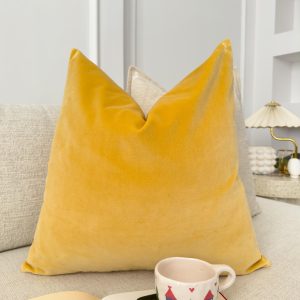 Velvet Orange Cushion Cover Scatter Yellow Cushion Decorative Square Pillow Orange Velvet Throw Pillow (all Sizes)