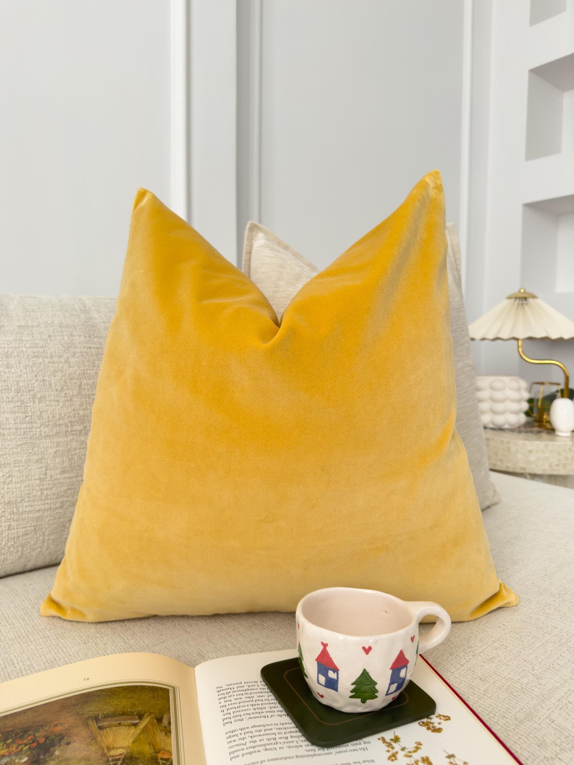 Velvet Orange Cushion Cover Scatter Yellow Cushion Decorative Square Pillow Orange Velvet Throw Pillow (all Sizes)