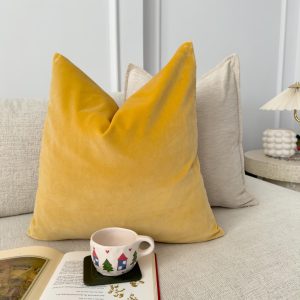 Velvet Orange Cushion Cover Scatter Yellow Cushion Decorative Square Pillow Orange Velvet Throw Pillow (all Sizes)
