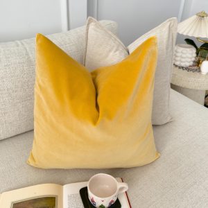 Velvet Orange Cushion Cover Scatter Yellow Cushion Decorative Square Pillow Orange Velvet Throw Pillow (all Sizes)