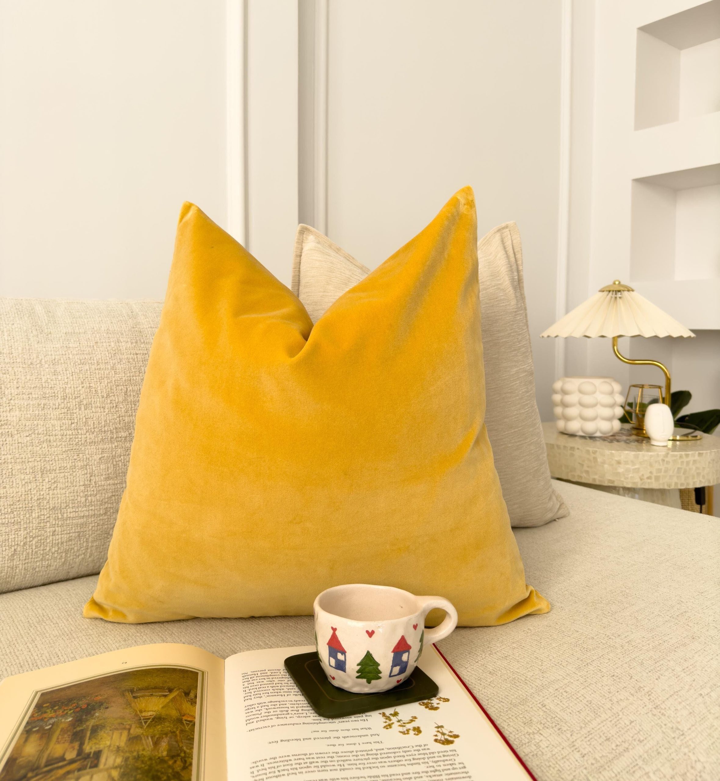 Velvet Orange Cushion Cover Scatter Yellow Cushion Decorative Square Pillow Orange Velvet Throw Pillow (all Sizes)
