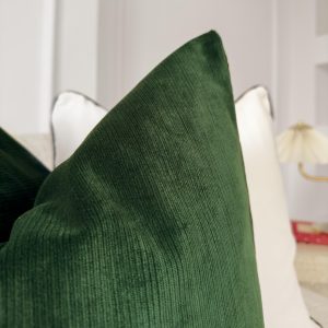 Cord Velvet Dark Green Pillow Cover Home Decor Green Cushion Cover (all Sizes)