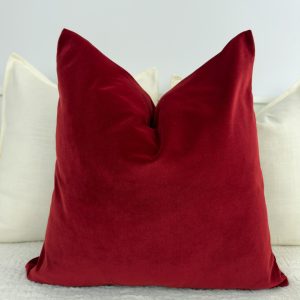Cotton Velvet Wine Red Pillow Cover, Wine Red Lumbar Cushion-pillow Covers, Christmas Decor Pillow (all Sizes)